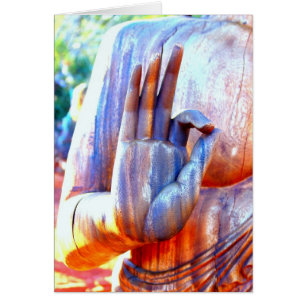 Buddha hand i mudra hälsningskort