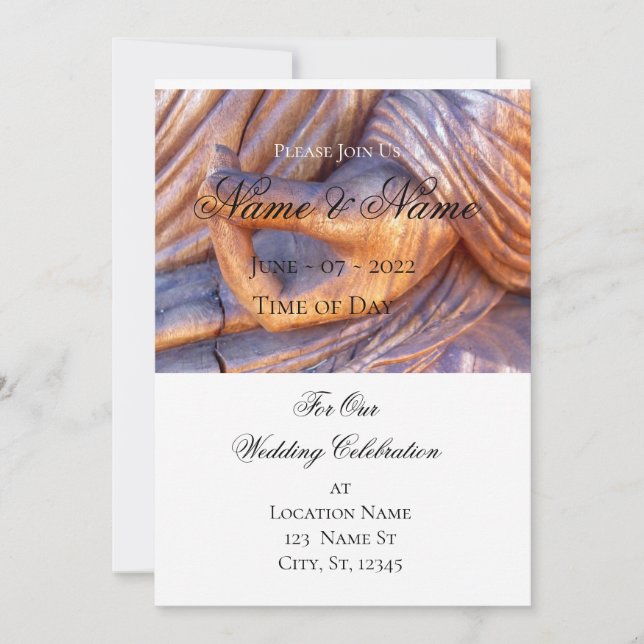 Buddha Hand Mudra Thunder_Cove Inbjudningar (Framsida)