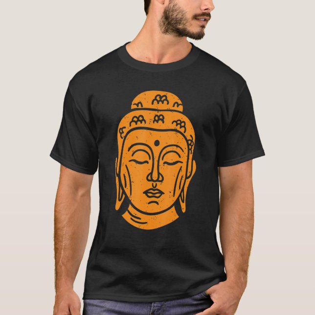 Buddha Head Buddhistisk Visdom T Shirt (Framsida)