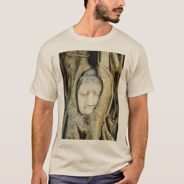 Buddha Head i Fig Träd ... Ayutthaya, Thailand Tee (Framsida)