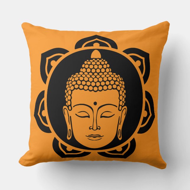 Buddha Head Meditation Kudde (Framsida)