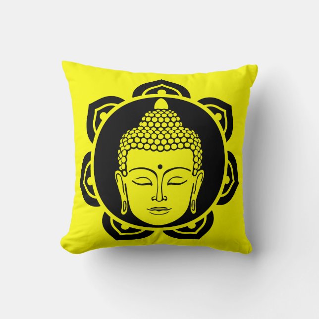 Buddha Head Meditation Pillow Kudde (Framsida)