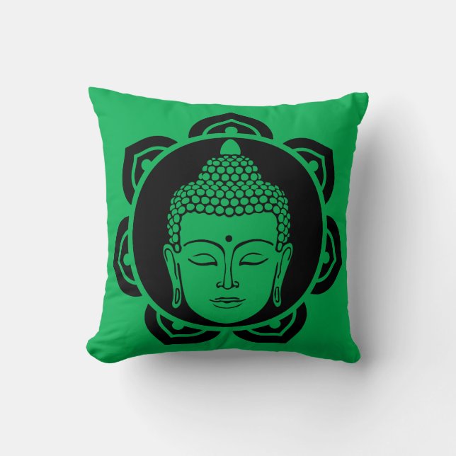 Buddha Head Meditation Pillow Kudde (Framsida)