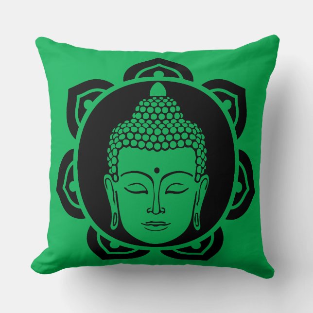 Buddha Head Meditation Pillow Kudde (Framsida)