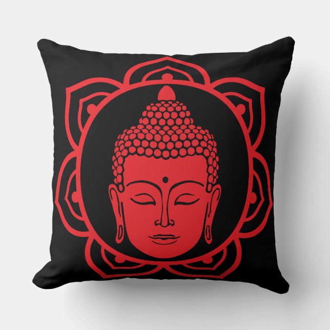 Buddha Head Meditation Pillow Kudde (Framsida)