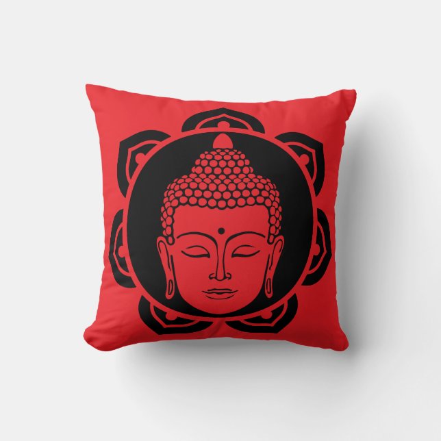 Buddha Head Meditation Pillow Kudde (Framsida)