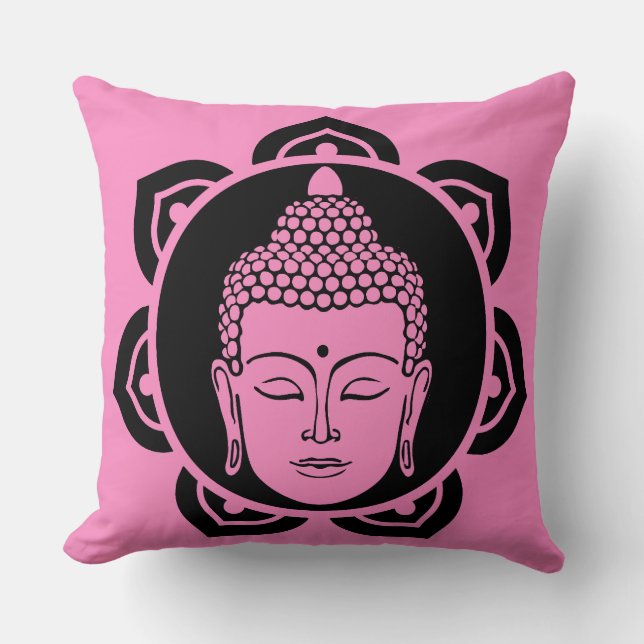 Buddha Head Meditation Pillow Kudde (Framsida)