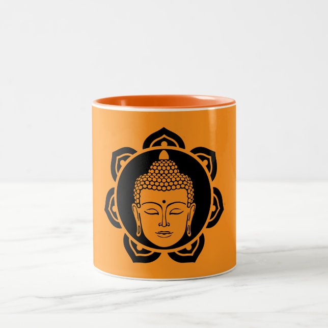 Buddha Head Meditation Två-Tonad Mugg (Center)
