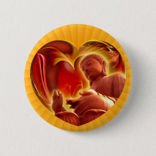BUDDHA Heart gult radiell Knapp