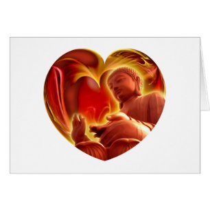 BUDDHA Heart Hälsningskort