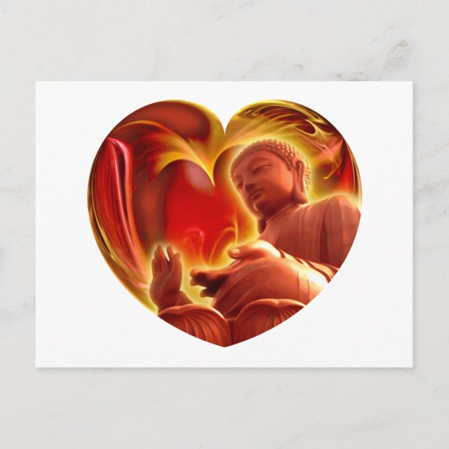 BUDDHA Heart Vykort (Framsida)