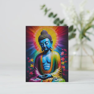 Buddha Helig Rays of Peace Helg Vykort