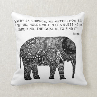 Buddha Henna Elefant Visdom Kudd Kudde