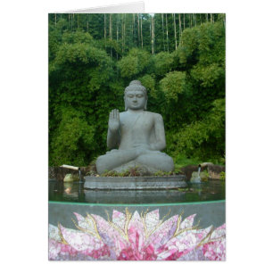 Buddha i Bamboo-skogen Hälsningskort