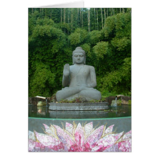 Buddha i Bamboo-skogen Hälsningskort