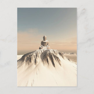 Buddha i bergsområdet snö vykort