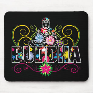 Buddha i blommor musmatta