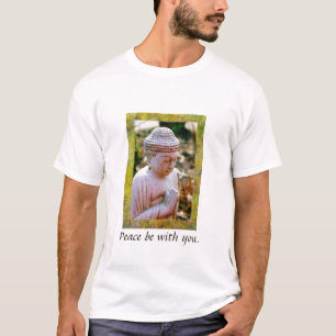 Buddha i bön för fred t shirt