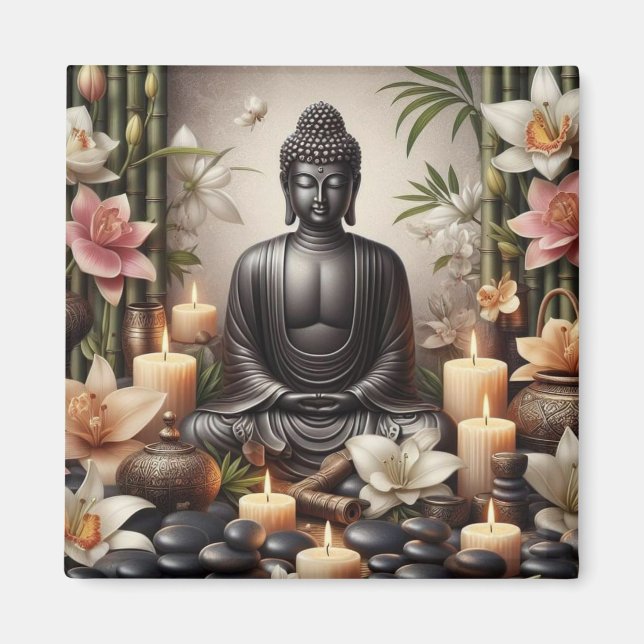 Buddha i bön Magnet (Framsidan)