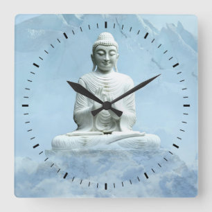 Buddha i Clouds Fyrkantig Klocka