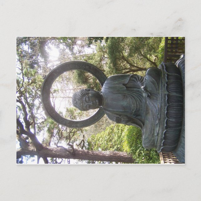 Buddha i den japanska Teaträdgården Vykort (Framsida)