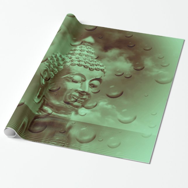 buddha i grönt presentpapper (Utrullad)