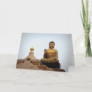 Buddha i lätt fotografi kort