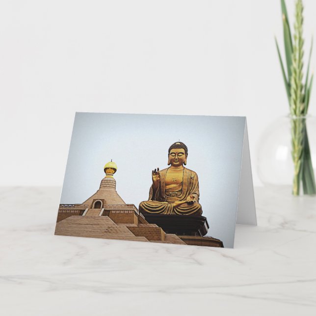 Buddha i lätt fotografi kort (Framsida)