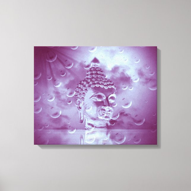 buddha i lila canvastryck (Framsida)