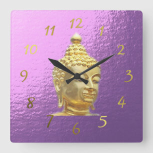 buddha i lilac klocka
