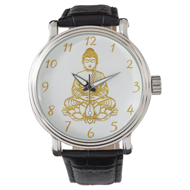 Buddha i Lotus Pose Armbandsur (Framsida)