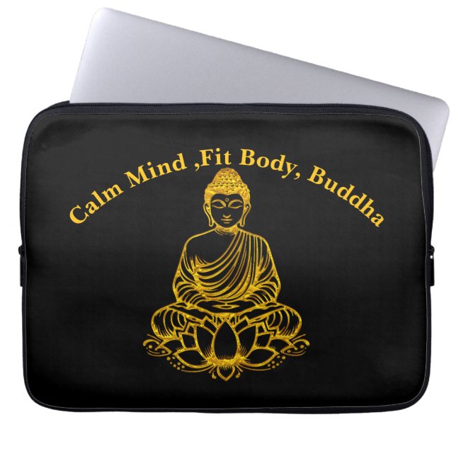 Buddha i Lotus Pose Laptop Fodral (Framsidan)