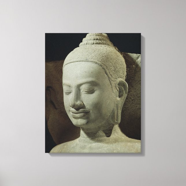 Buddha i Meditation vid Naga Kung, Canvastryck (Framsida)