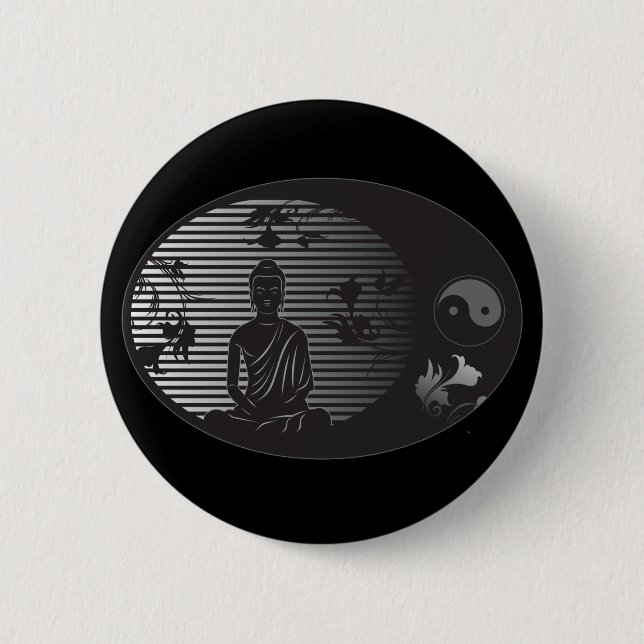 Buddha i Oval Knapp (Framsida)