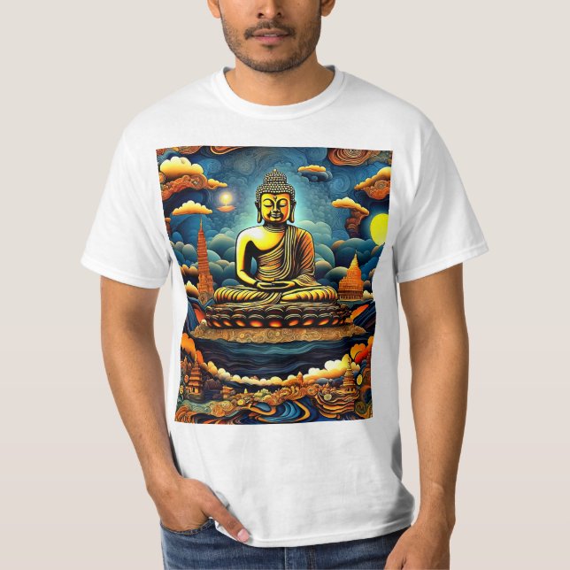 Buddha i övervägande t shirt (Framsida)