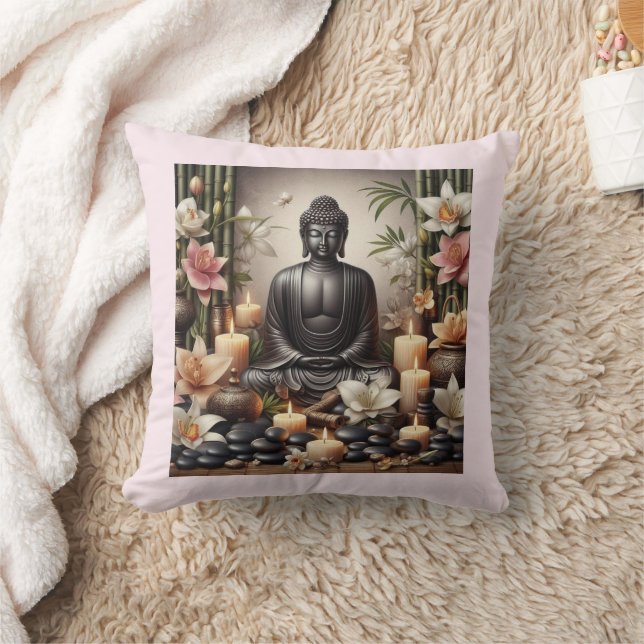 Buddha i Prayer Decorative Dekorativ kudde (Filt)