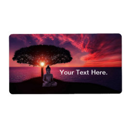 Buddha i Red Evening Himlar Fraktsedel