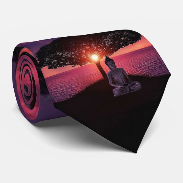 Buddha i Red Evening Himlar Slips (Rullad)