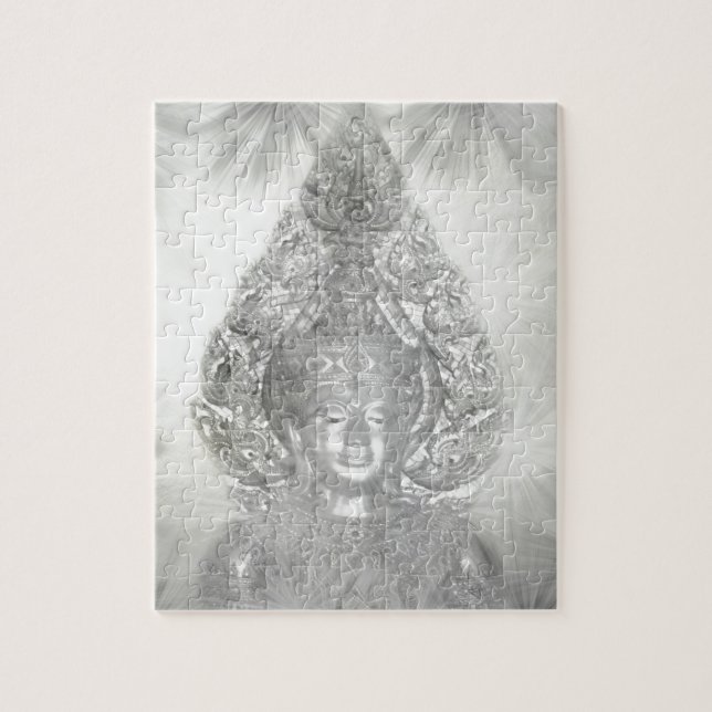 buddha i silver pussel (Vertikal)