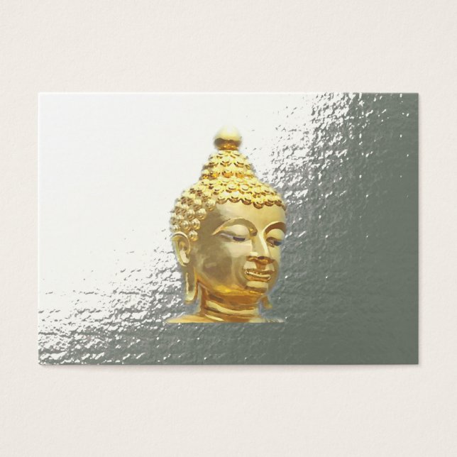 buddha i silver visitkort (Framsidan)