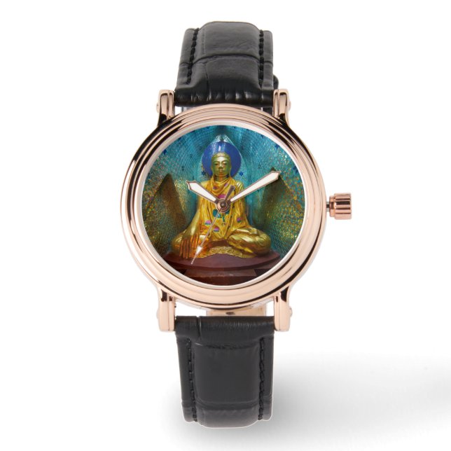 Buddha i utsmyckad nisch armbandsur (Framsida)