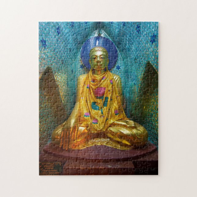 Buddha i utsmyckad nisch pussel (Vertikal)
