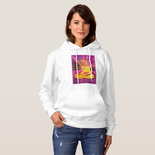 Buddha Idag Soluppgång Buddha med Ros T Shirt (Hel framsida)