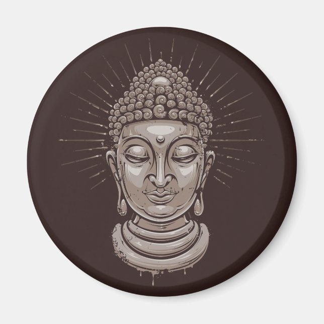 Buddha Illustration magnets Magnet (Framsidan)