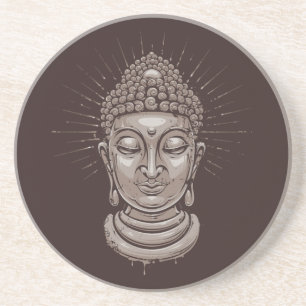 Buddha Illustration sandstone underlägg