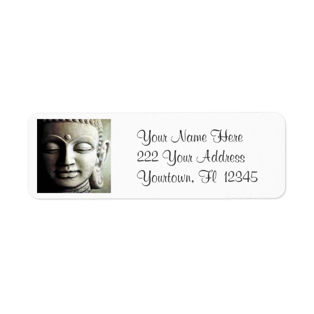 Buddha Image-Adressetiketter Returadress Etikett (Framsidan)