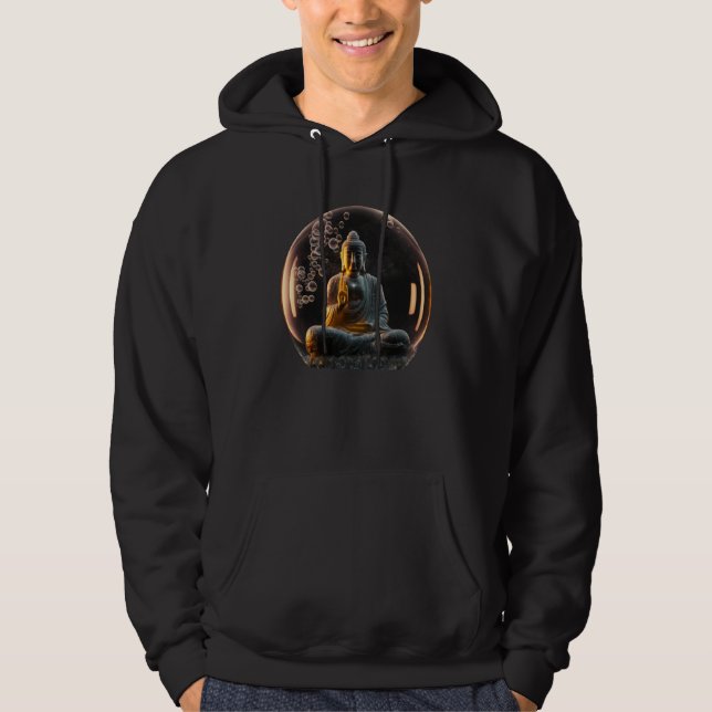 Buddha in soap bubble  Buddhism Hoodie (Framsida)