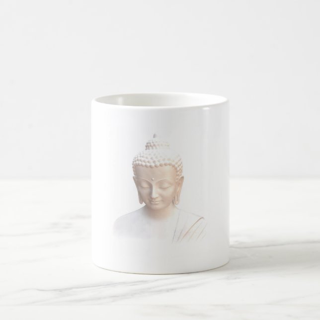 Buddha in White | Serene Meditative and Lugn Kaffemugg (Center)