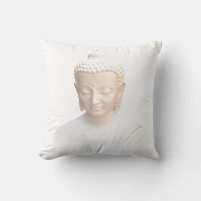 Buddha in White | Serene Meditative and Lugn Kudde (Framsida)