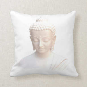 Buddha in White   Serene Meditative and Lugn Kudde